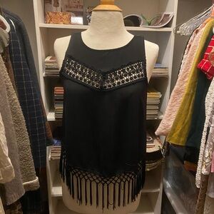 Bundle 2 B&W Fringed Tops